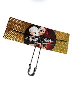 HANDMADE BLACK SAFETY PIN PUNK CHOKER NECKLACE