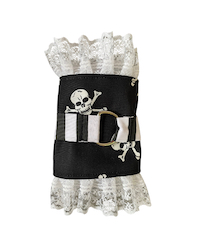 BLACK WHITE VICTORIANA PUNK LACE CUFF
