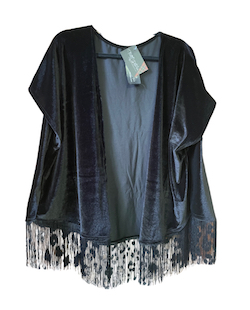 HANDMADE BLACK VELVET KIMONO