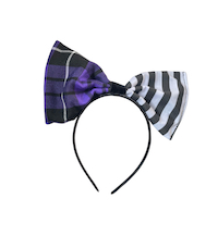 HANDMADE PURPLE MONOCHROME BOW HEADBAND
