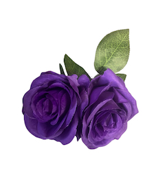 HANDMADE PURPLE ROCKABILLY FLOWER HAIR CLIP