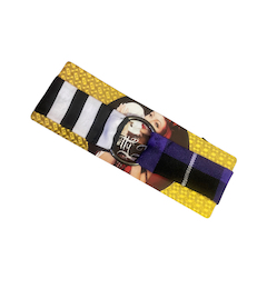 HANDMADE PURPLE CHECK STRIPED PUNK CHUNKY CHOKER