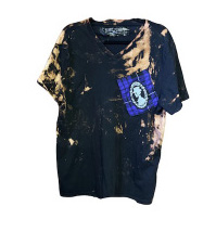 BLEACH V-NECK TARTAN SKULL CAMEO T SHIRT TEE PUNK ROCK UNISEX