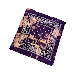 PURPLE BANDANA BIKER SCARF PUNK GRUNGE