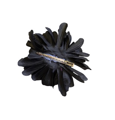 GOTHIC BLACK FLOWER DOLL FACE HAIR CLIP - Image 2