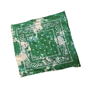 GREEN ACID WASH PUNK GRUNGE BANDANA HEAD NECK SCARF UNISEX