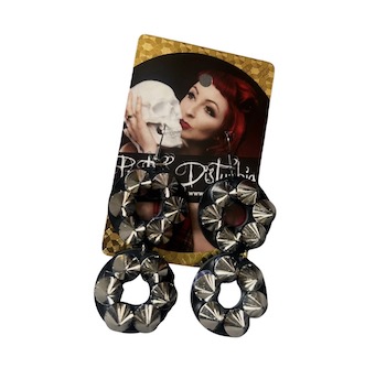 PUNK HANDMADE METAL STUD DROP EARRINGS