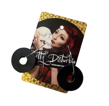 ROCKABILLY HANDMADE HOOP EARRINGS